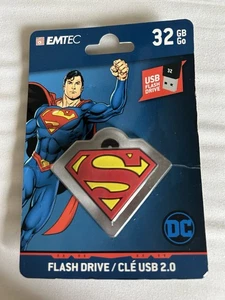 New USB FLASH DRIVE 32GB Go EMTEC DC Comic Book Hero's/Superhero's Superman - Picture 1 of 2