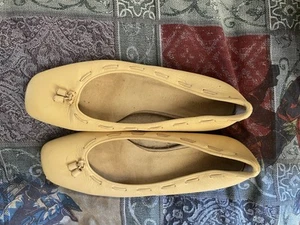 New Bottega Veneta Cream Intrecciato Leather Bow Ballet Flats Size 37 - Picture 1 of 4