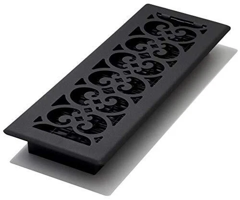 St414 4x14 Inch Textured Black Decor Floor Register 4x14 Cover