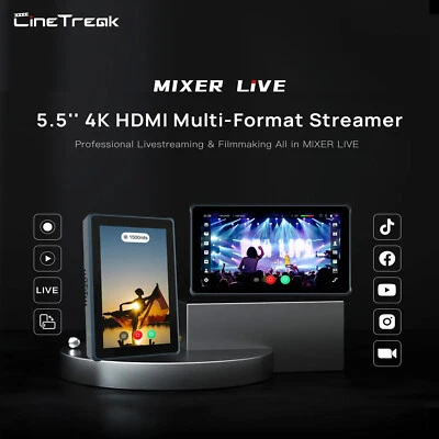 CineTreak Mixer Live 4K HDMI Live Streaming Video Recording & Playback Recorder - Image 1 of 4