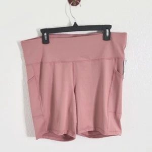 Ideology Performance Kompressionsshorts, pink mit integrierten Taschen, Gr. 2X, neu mit Etikett - Bild 1 von 10