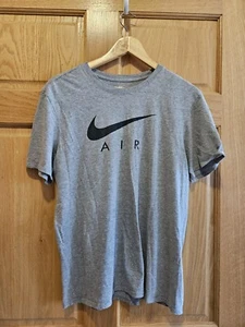 Nike Men’s T-shirt Gray Short Sleeve Nike Air Logo Size Medium - Picture 1 of 3