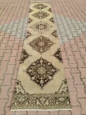 Turkish Rug, Vintage Rug, 2.7x13.5ft, Oushak Rug, Runner Rug, Hallway Rug Carpet