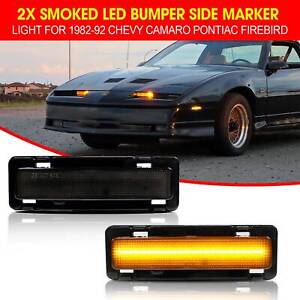 For Chevy Camaro Pontiac Firebird 1982-1992 Car Amber LED Side Marker Light 2Pcs