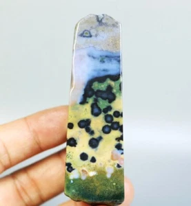 Natural Ocean Jasper Agate Quartz Crystal Palm Stone Healing Mineral Specimen - Picture 1 of 17
