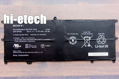 Genuine VGP-BPS40 Battery for Sony Vaio Flip SVF 15A SVF15N17CXB 14A SVF14NA1UL - Image 1 of 2