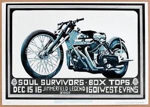 Original Vintage Motorcycle Poster Soul Survivors Box Tops Jimmerfield 1st 1967  - Picture 1 of 2