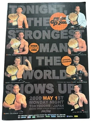 PRIDE GP 2000 Finals Program Sakuraba Royce Gracie Mark Coleman Ken Shamrock UFC - Image 1 of 4