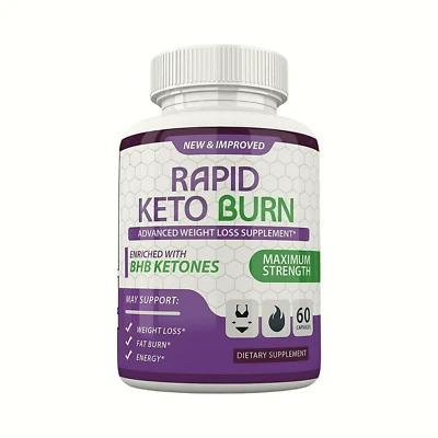 Rapid Keto Burn Pills - Keto Supplement for Weight Loss - 60 Capsules - Image 1 of 4