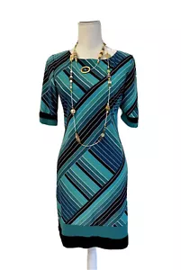 NWT Madison Leigh Sexy Green Spring Fashion Dress Wrinkle Free Sz 6 - Picture 1 of 9