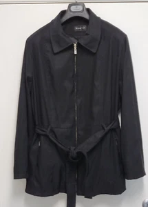 Braetan Womens Jacket Large ( 52" Chest) Full Zip Lined Belted Pockets Black - Picture 1 of 15