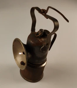 WORKS! Antique Vintage ITP Dewar Mfg Brooklyn NY Miners Lamp with Hook + Hanger - Picture 1 of 22