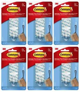 6-packages of Large Hook Decorate Damage-Free Holds 4 lbs 17093CLRES - Picture 1 of 9