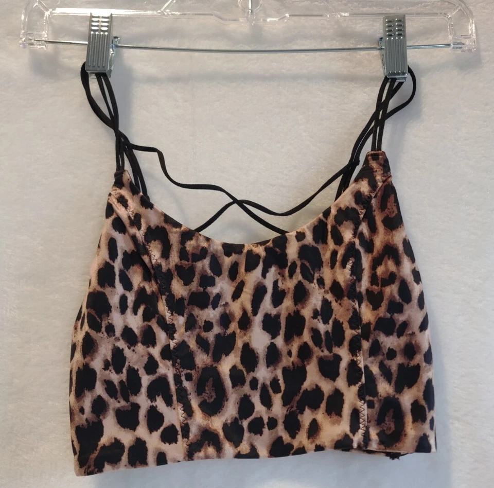 Sujetador deportivo/bralette con estampado de leopardo XS Victoria's Secret para mujer Foto 1 de 4