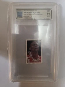 Rare Michael Jordan 2001 Postage Stamp $2 St. Vincent & The Grenadines Graded 10 - Picture 1 of 3