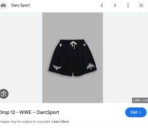 NWOT WWE X DARC SPORT MEN'S BLACK SHORTS SZ MED! - Picture 1 of 1