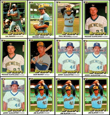 1981 Donruss Milwaukee Brewers (29) Card Lot - LAST CHANCE – DON’T MISS OUT! - Image 1 of 4