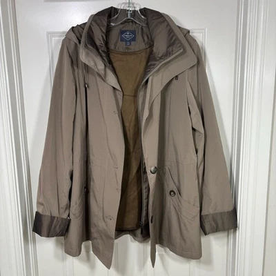 全新带标签 St. John's Bay Mid Weight 夹克女式 XL 沙漠砂青铜 — 第 1/4 张图片