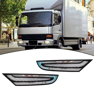 24V Front LED Daytime Running Lights for Benz Actros Turn Signal Fog Lamp - Picture 1 of 9