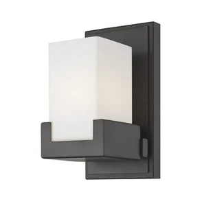 Peak 1-Light Bathroom Vanity Light In Bronze - Picture 1 of 1