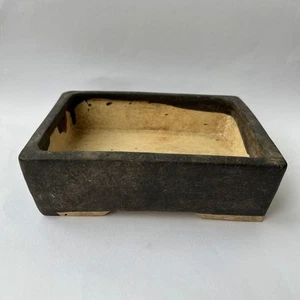 Bonsai Pot by Kenji Mitsuyama Black Rectangular 17cm x 14.5cm x 5cm - Picture 1 of 7