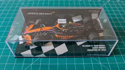Minichamps 1/43 McLaren MCL36 Lando Norris Singapore GP 2022  - READ Description - Image 1 of 4