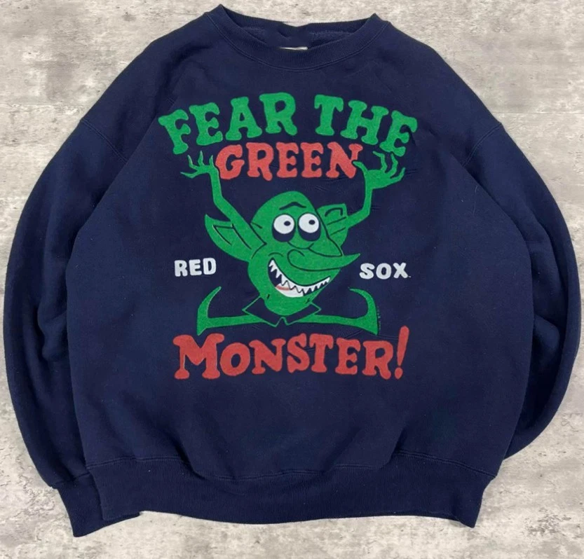 Boston Red Sox Fear The Green Monster Béisbol Sudadera Cuello Redondo VK06812 Foto 1 de 1