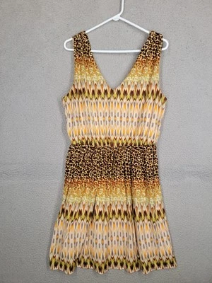 Vestido sin mangas Luxology Grande Blusaon amarillo estampado tribal geométrico sin mangas  Foto 1 de 4