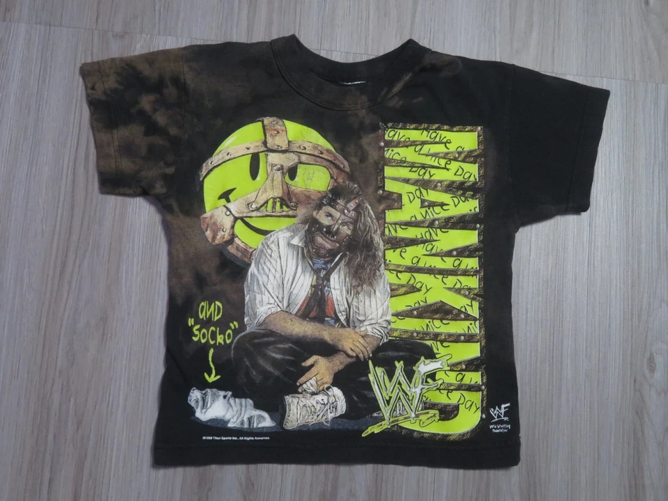 Camisa De Colección Años 90 1998 WWF Humanidad Mick Foley Talla Yotuh Pequeña Usada ¡RARA! Foto 1 de 4