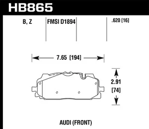 Hawk Performance HB865B.620 HPS Disc Brake Pad - Bild 1 von 2