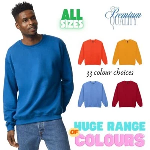 GILDAN Heavy Blend Sweatshirt - Crew Neck Pullover Top Workwear Jumper Men Women - Picture 1 of 39