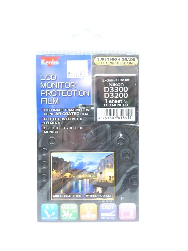 Kenko HQ LCD Protection Film - Fits Nikon D3300/D3200   MPN: LCD-N-D3300/D3200 - Image 1 of 1