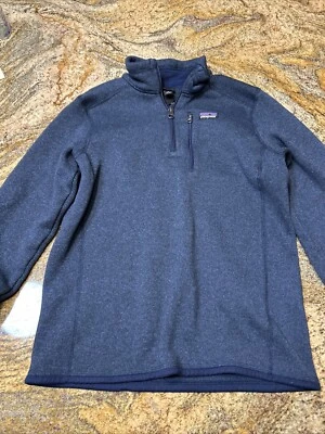 Patagonia Kids' Better Sweater Fleece Full Zip Jacket Navy Blue Size XL 14 Euc - Image 1 of 4