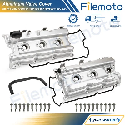 Left&Right Aluminum Valve Cover for NISSAN Frontier Pathfinder Xterra NV1500 4.0 - Image 1 of 4