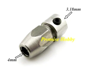Acoplamiento de pinza flexible para eje de motor de 3,18 mm y eje flexible de 4 mm modelo de barco RC - Imagen 1 de 3