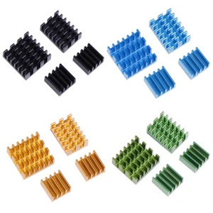 4Pcs For Raspberry Pi 4B Aluminum Heatsink Radiator Cooler Kit for Raspberry JEO - Zdjęcie 1 z 16