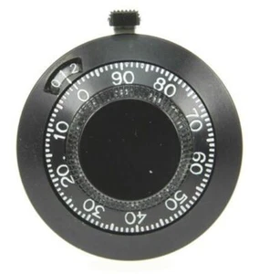 Vishay Potentiometer Knob, Dial Type, 46mm Knob Diameter, Black, 6.35mm Shaft - Picture 1 of 2