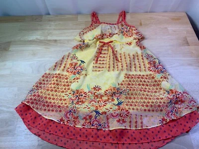 Girl's Jona Michelle Sun Dress Sz 6 Floral in Yellows,Oranges & Reds-Cute!!* - Image 1 of 4