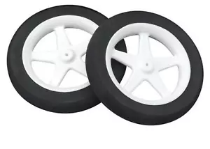 NEW Dubro Airplane Wheels 3" Micro Sport (2) pre-mounted 5 spoke foam tire 300MS - Picture 1 of 1