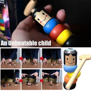 Xmas Littile Wooden Man Educational Toys Interesting Magic Tumbler Obedient Game - Picture 1 of 25
