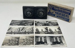 1933 Chicago World's Fair Keystone Stereoscope Viewfinder Third Dimension w/ Box - Picture 1 of 18