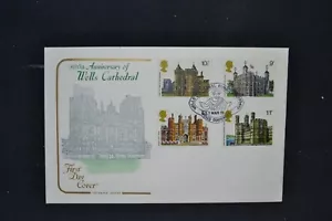 GB first day cover 1978Historic Buildings with Wells Cathedral cancel (official) - Picture 1 of 3