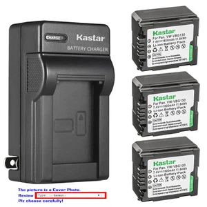 Kastar Battery Wall Charger for Panasonic VW-VBG130 V-GS320 PV-GS500 Camcorder - Picture 1 of 11