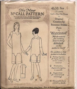 Vintage Girls Slip Sewing Pattern M4638 Size 6 - Picture 1 of 1