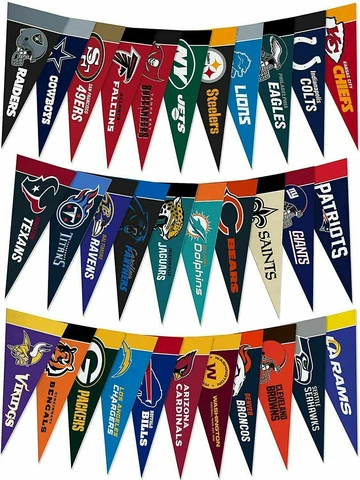 1 NFL Mini Pennant Complete Set of all 32 Teams - NO WASHINGTON COMMANDERS Cover