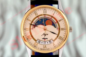 Ex Rare Russian USSR Moon phase vintage OLD stock wrist watch Luch Луч Лунник - Picture 1 of 6