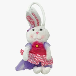 Cartera de felpa con forma de conejito de pascua con cremallera asa cerrada galleta barril línea de campo - Imagen 1 de 3