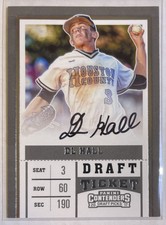 DL Hall 2017 Contenders RPS Draft Ticket Rookie Auto #33 Jersey Number Visible