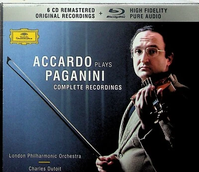 Accardo Plays Paganini -Complete Recordings -6-CD & Blu Ray -NEW -Charles Dutoit - Image 1 of 3