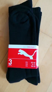 2 PAAR HERRENSOCKEN PUMA SPORTLIFESTYLE 7312 Gr. 43-46 KLASSISCH SCHWARZ LOGO - Bild 1 von 4